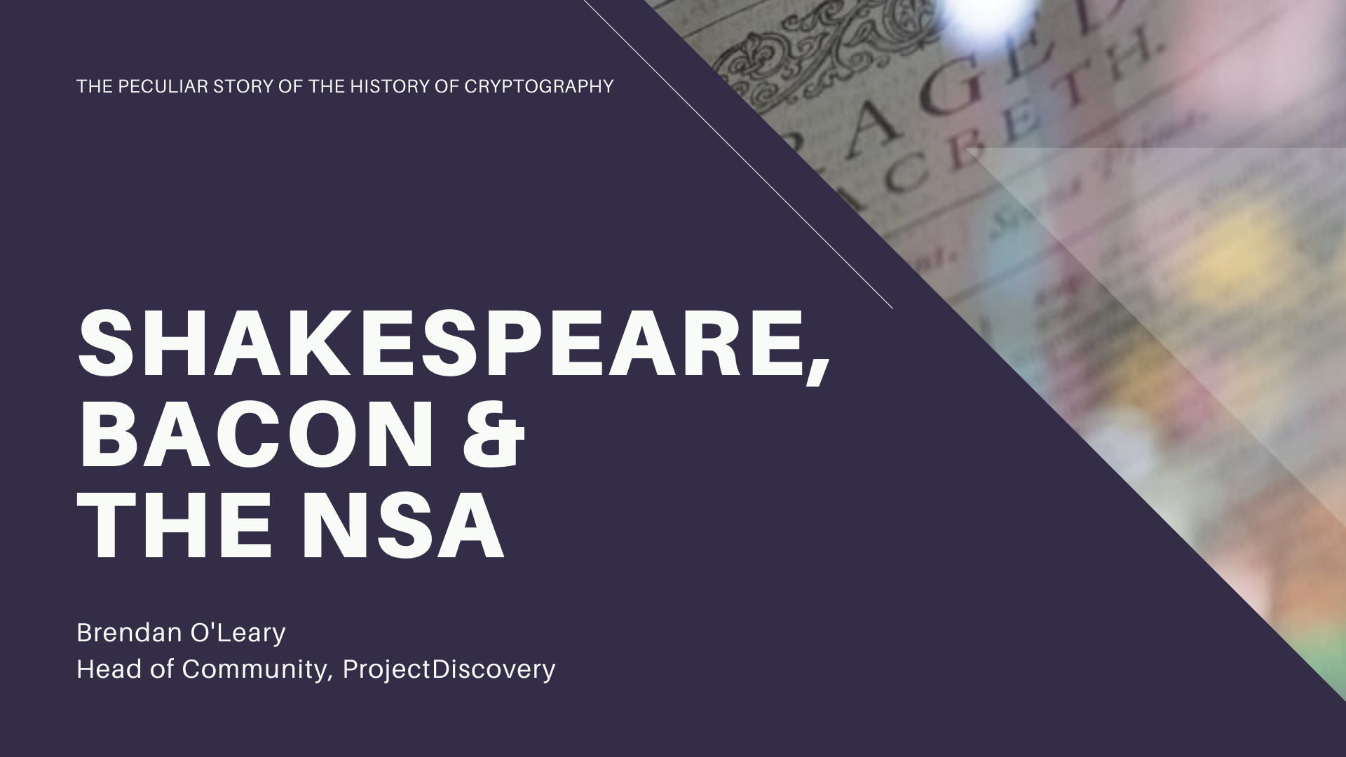 Shakespeare, Bacon, and the NSA